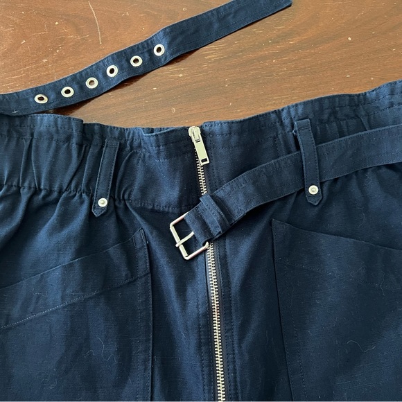 NWT Banana Republic Linen blend Paperbag Waist Trousers | navy | 12 - Picture 8 of 16